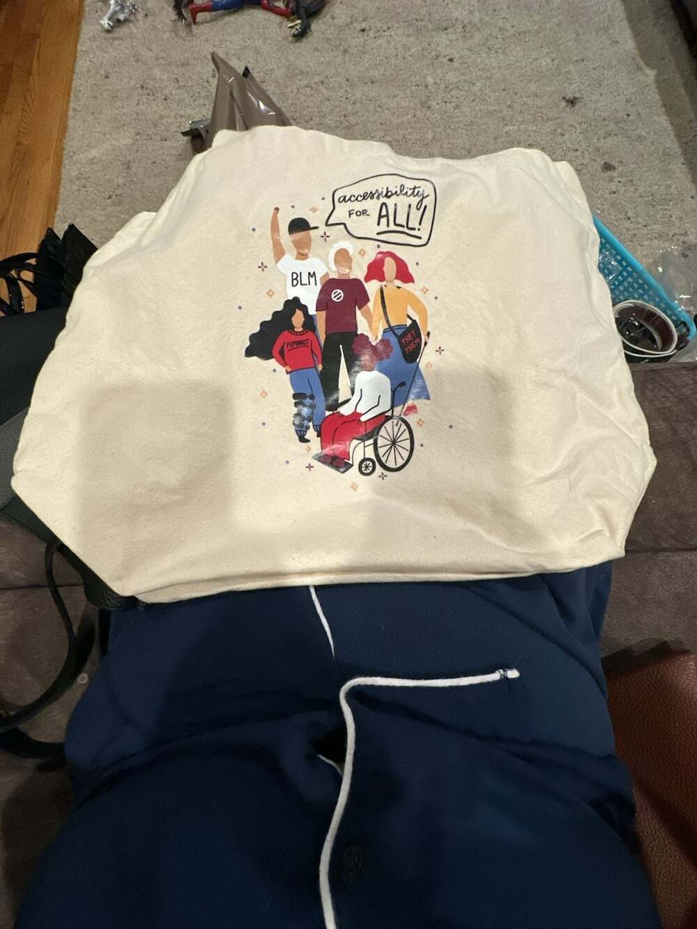 Accessibility For All Graphic Canvas Tote Bag